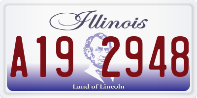 IL license plate A192948