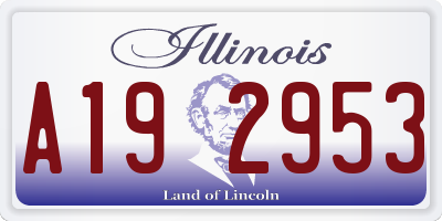IL license plate A192953