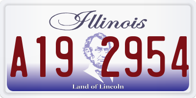 IL license plate A192954