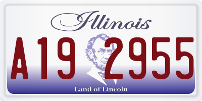 IL license plate A192955