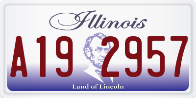 IL license plate A192957