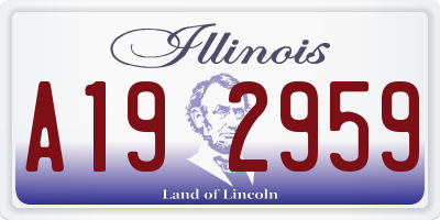 IL license plate A192959