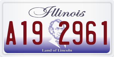 IL license plate A192961