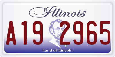 IL license plate A192965