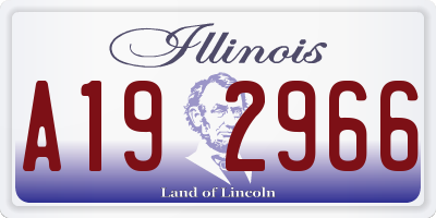 IL license plate A192966