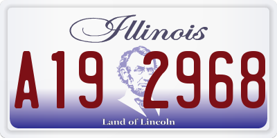 IL license plate A192968