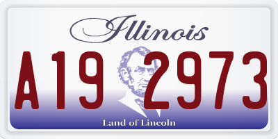 IL license plate A192973
