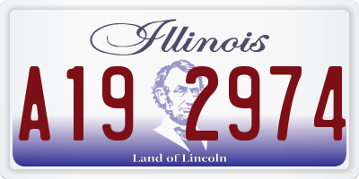IL license plate A192974