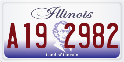 IL license plate A192982