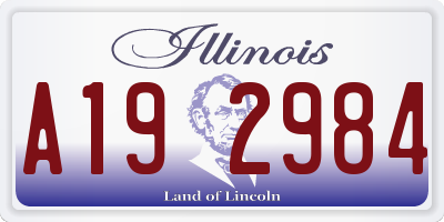 IL license plate A192984