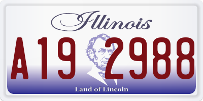 IL license plate A192988