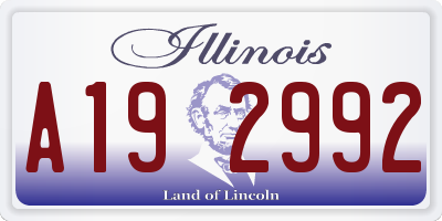 IL license plate A192992