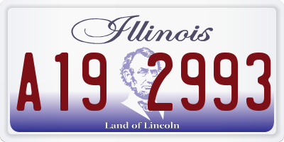 IL license plate A192993