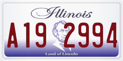 IL license plate A192994