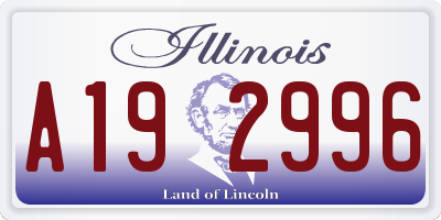 IL license plate A192996