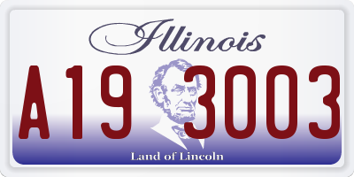 IL license plate A193003