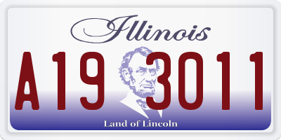 IL license plate A193011