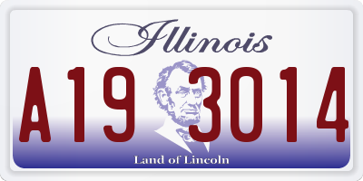IL license plate A193014