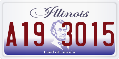 IL license plate A193015