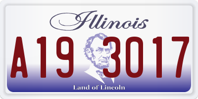 IL license plate A193017