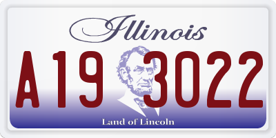 IL license plate A193022