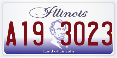 IL license plate A193023