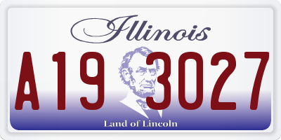 IL license plate A193027