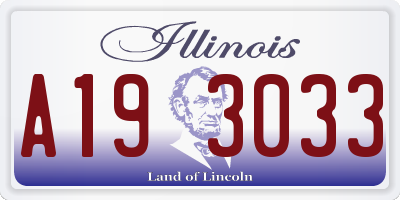 IL license plate A193033