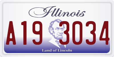 IL license plate A193034