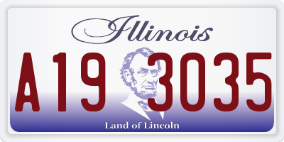 IL license plate A193035