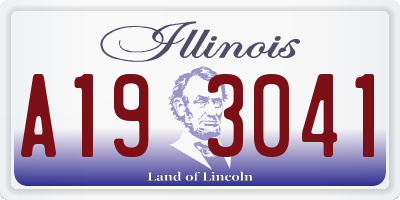 IL license plate A193041