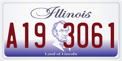 IL license plate A193061