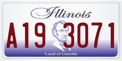 IL license plate A193071