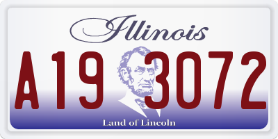 IL license plate A193072