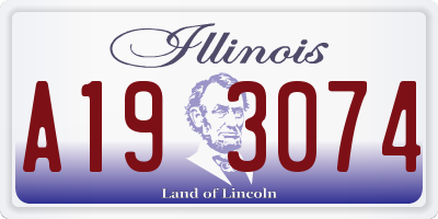 IL license plate A193074