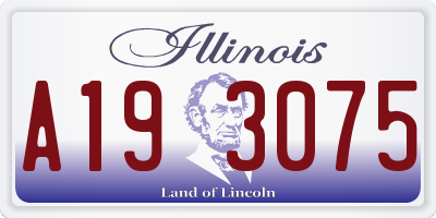 IL license plate A193075