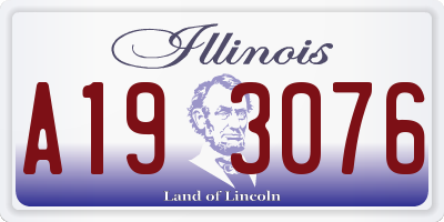 IL license plate A193076