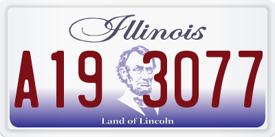 IL license plate A193077