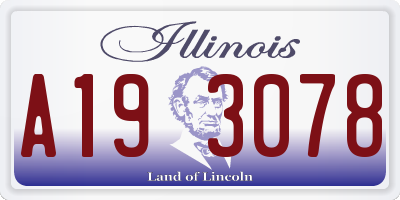 IL license plate A193078