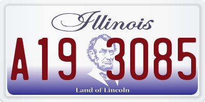 IL license plate A193085