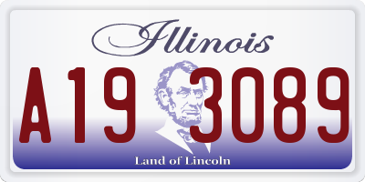 IL license plate A193089