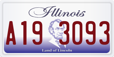 IL license plate A193093