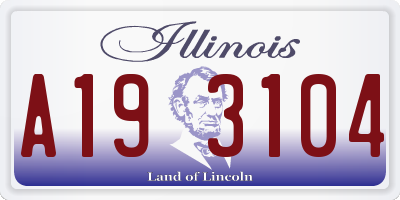 IL license plate A193104