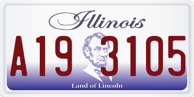IL license plate A193105