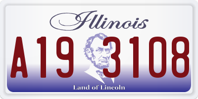 IL license plate A193108