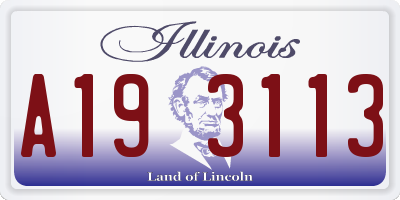IL license plate A193113