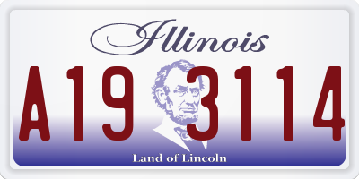 IL license plate A193114