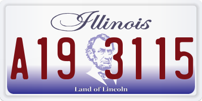 IL license plate A193115
