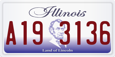 IL license plate A193136