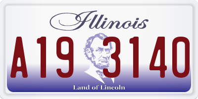 IL license plate A193140